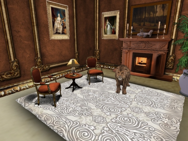 H♥MD- BAROQUE RUG * SILVER