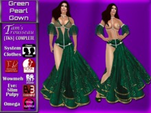 [TKS] Complete Outfit - Green Pearl Gown