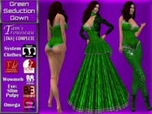 [TKS] Complete Outfit - Green Seduction Gown