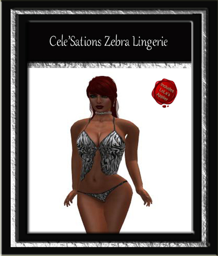 Cele'Sations Zebra Lingerie Pk