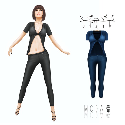 ::M.O.D.A.N.M.E.S.H.::MODAN TOP & PANTS  Blue