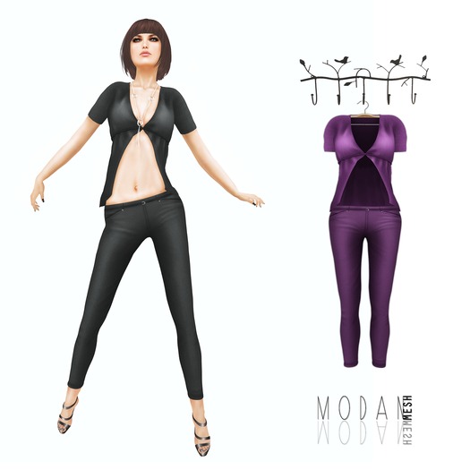 ::M.O.D.A.N.M.E.S.H.::MODAN TOP & PANTS   Purple