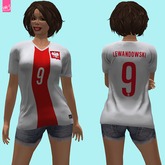 POLONIA - LEWANDOWSKI 9 - female shirt (MESH) boxed