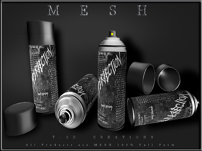 T-3D Creations [ SPRAY CAN with CAP ] - Regular Size - Full Perm -