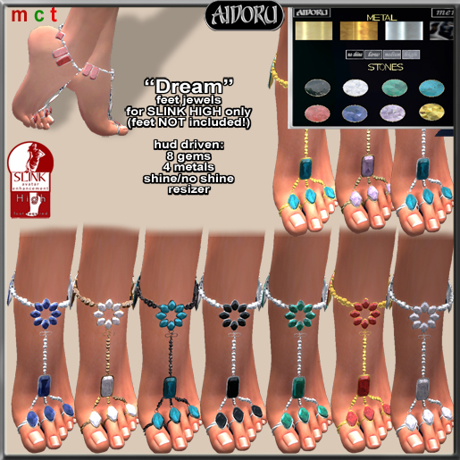 DEMO AIDORU Dream k slinkHighs feet jewels