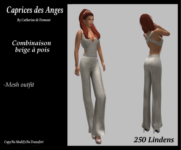 *CdT* Combinaison beige a pois