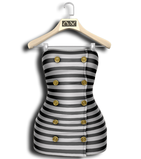 .:Vitrimi:. Buttoned Dress Striped