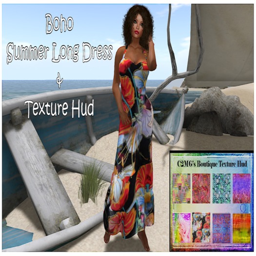Boho Summer Long Dress with Hud