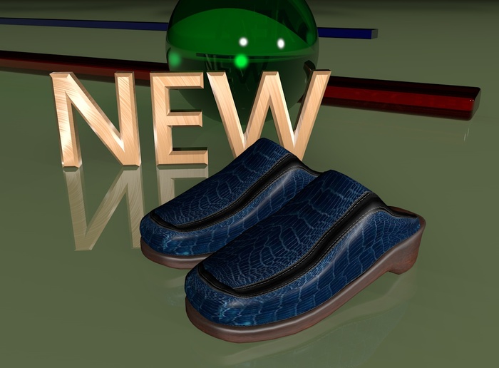 Infinity Blue Aligator clogs