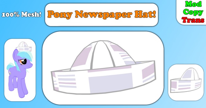 Pony Newspaper Hat! - BOXED