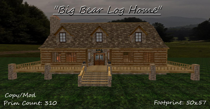 ~PPC~ Big Bear Log Home BOXED