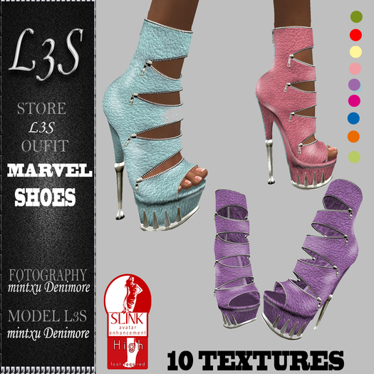 **PROMO**MESH MARVEL Slink Heels High Feet /Hud 
