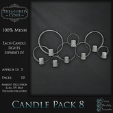 -TC- Candle Pack 8 Mesh 50% Discount!!