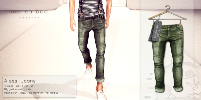 not so bad . mesh . ALESSI jeans . greenwash