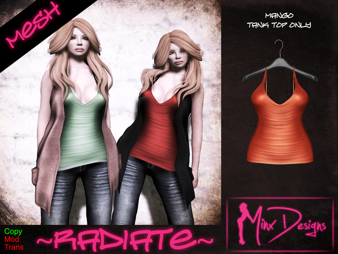 ::MD:: (MESH) Radiate Tank ONLY - Mango