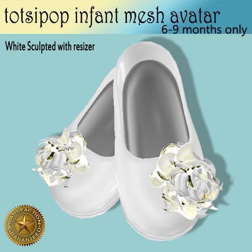 Infant Ballerina White shoes w/ resizer