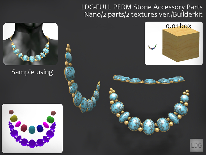 Second Life Marketplace - LDG-FULL PERM_046 Stone Accessory Parts/Nano ...