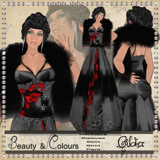 KL *beautycolours5 GILDA- GOTHIC DRESS- MEDIEVAL DRESS- FORMAL DRESS- PARTY- SEXY DRESS