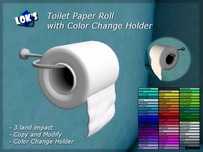 Lok's Toilet Paper Roll (Color Change)