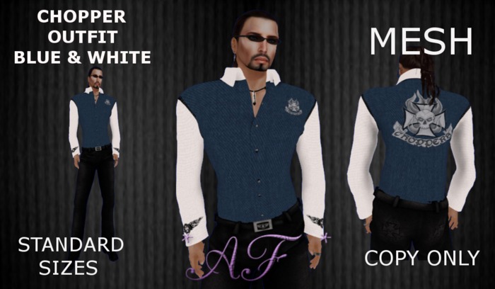 *AF* Choppers Outfit blue/white