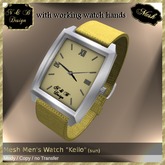*N & B Design* Mesh Men's Watch "Kello" (sun)