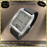 *N & B Design* Mesh Men's Watch "Kello" (granite)