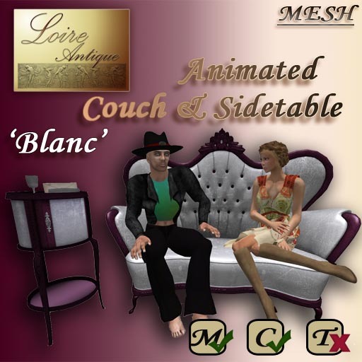 Mesh Couch & Sidetable 'Chique' Boxed