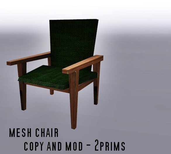 Chair wood/green