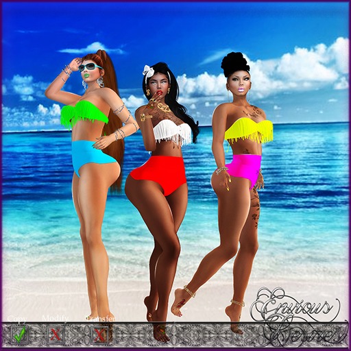 *E.D.* Shred Me Swimsuit Top ~ Green