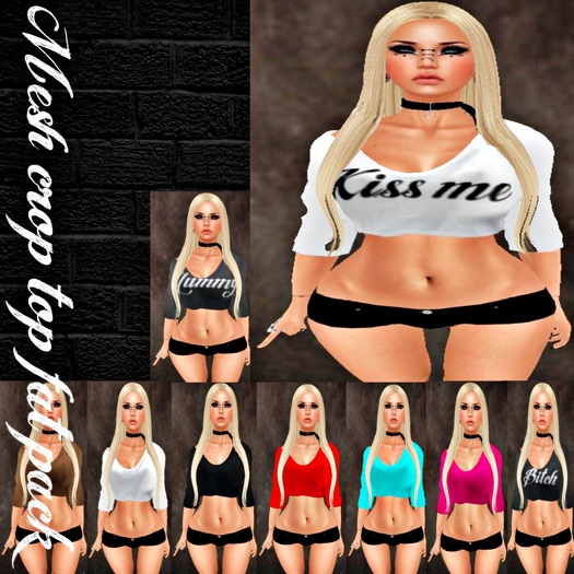 MESH CROP TOP FAT PACK