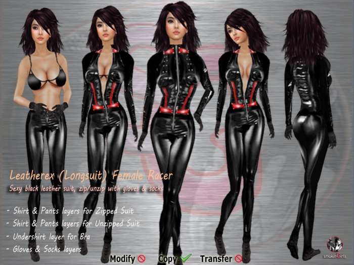 Leatherex (Longsuit) Female Racer :: BoM [Bakes on Mesh] ::