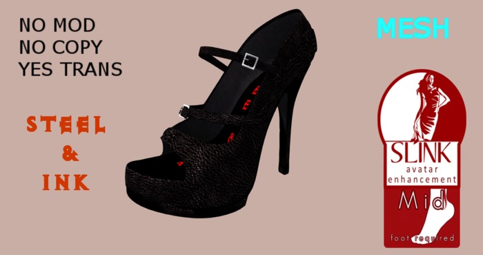 Black Leather Heel