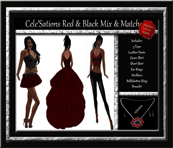 Cele'Sations Red/Black Mix & Match Pk