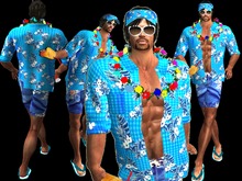 flowers hawaii man outfit