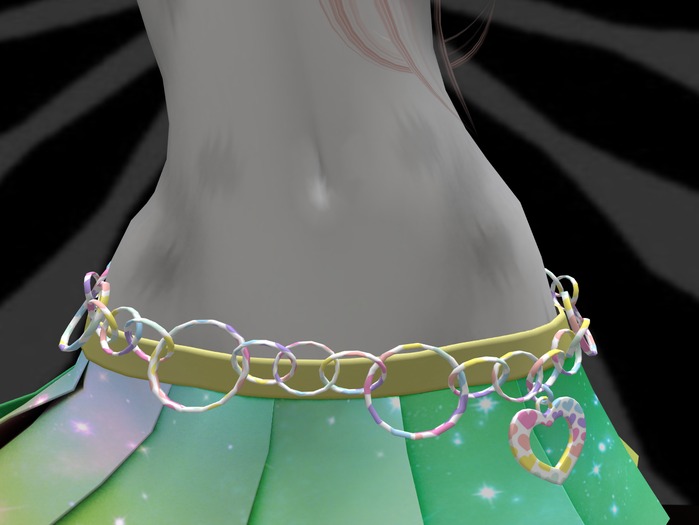.:.T.I.T.B.:. Mesh Rainbow Heart Belt for Kemono