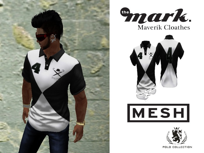 Polo BLACKWHITE Mark*Cloathes