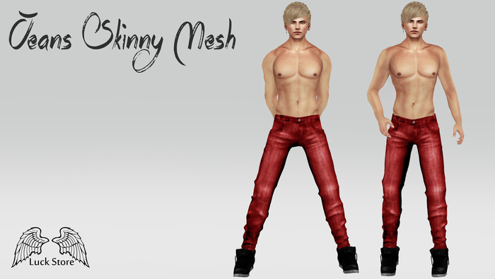 Jeans Skinny mesh Red
