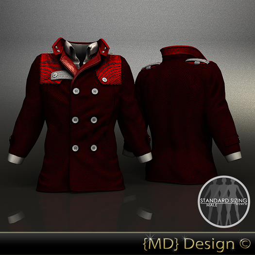 {MD} MEN Business COAT (Red)