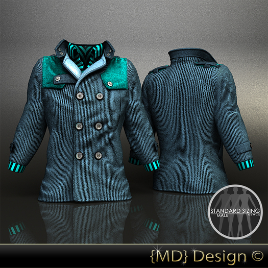 {MD} MEN Business COAT (Turquoise)