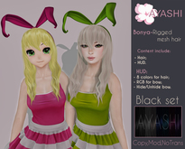 [^.^Ayashi^.^] Bonya hair-black set