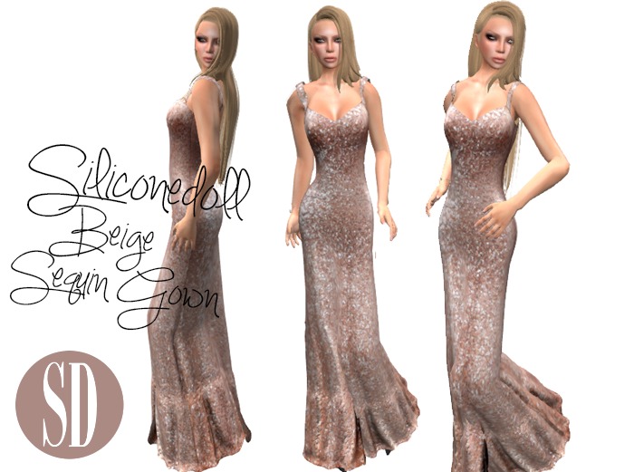 SD siliconedoll - Beige Sequin Gown