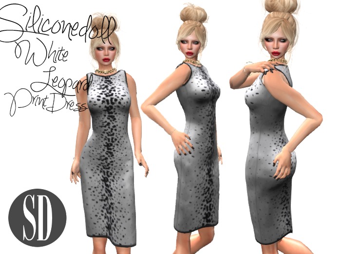 SD siliconedoll - Animal Printed White Dress