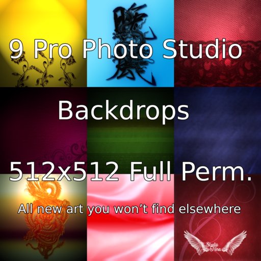Studio Hera - 9 Pro Photo Studio Backdrops (Set 3) 512x512 FULL PERMS