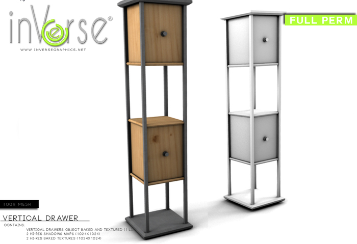 inVerse®- *MESH* Vertical Drawers  #1  FULL PERM