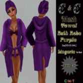 *clothes MESH woman Bath Robe And Towel Wrap Lingerie (Purple)*