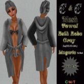 *clothes MESH woman Bath Robe And Towel Wrap Lingerie (Grey)*