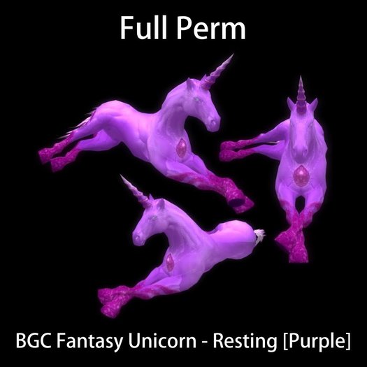 BGC Fantasy Unicorn - Resting [Purple]