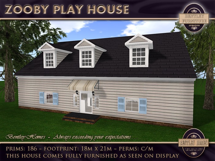 Zooby Play House + Furniture by Bentley