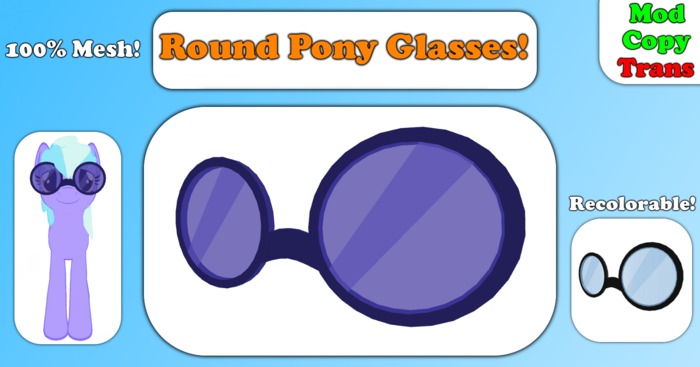 Round Pony Glasses! - BOXED