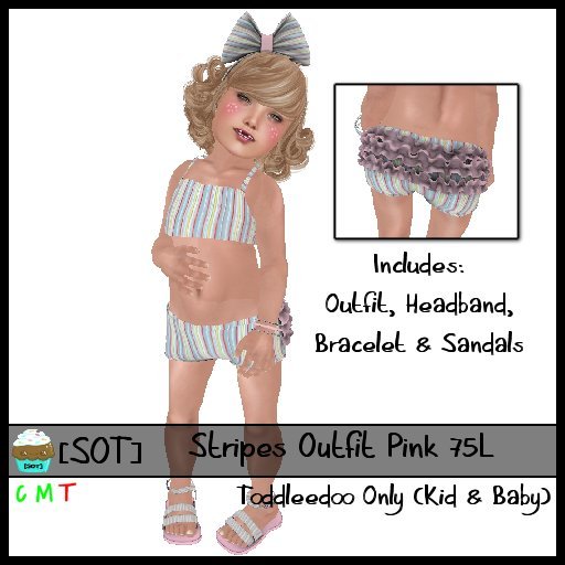 [SOT] Stripes Outfit Pink